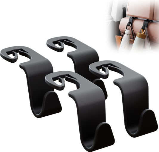 SodaRide Car Seat Headrest Hook 4 Pack
